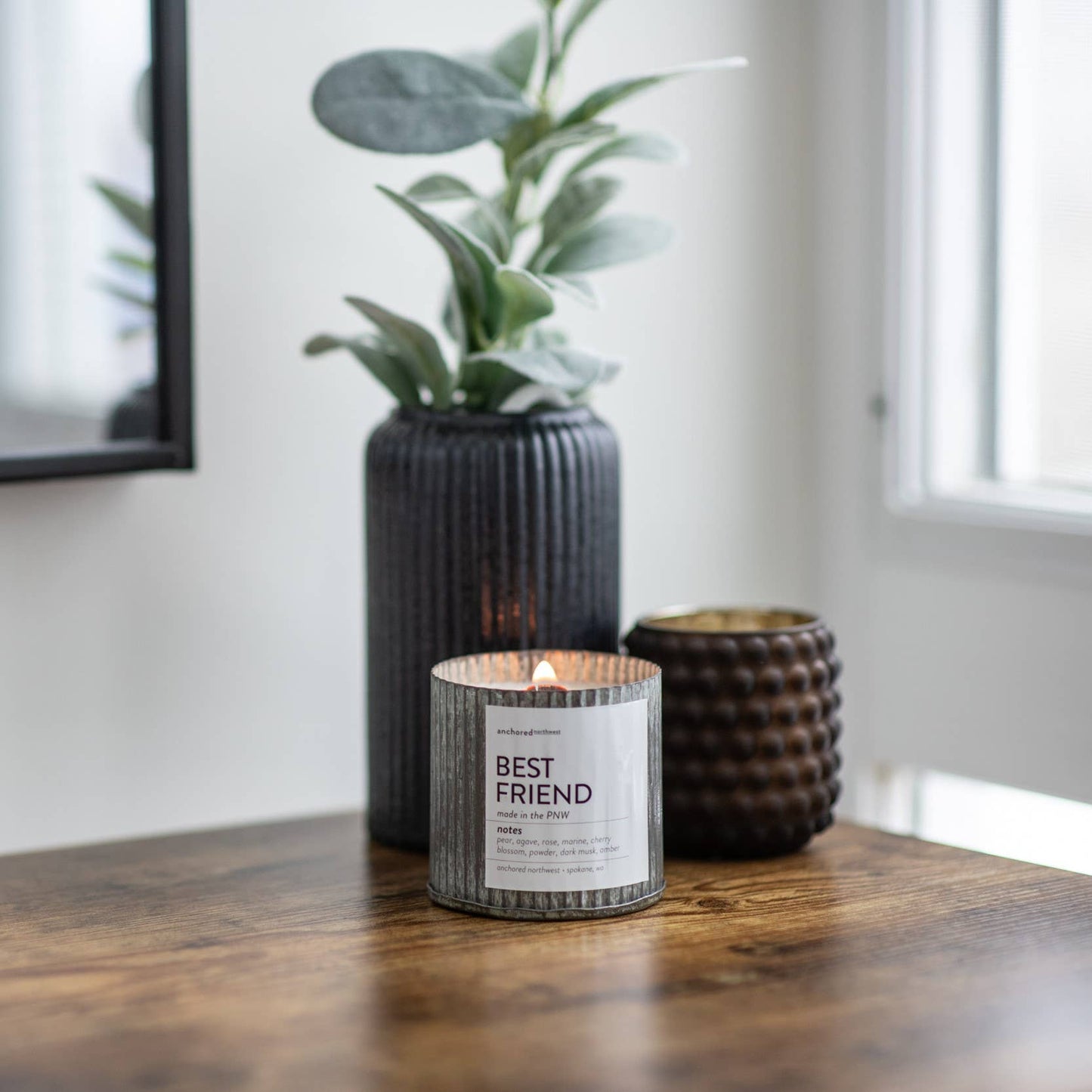 Best Friend 10 oz Wood Wick Scented Rustic Farmhouse Soy Candle - T & R Underground Books