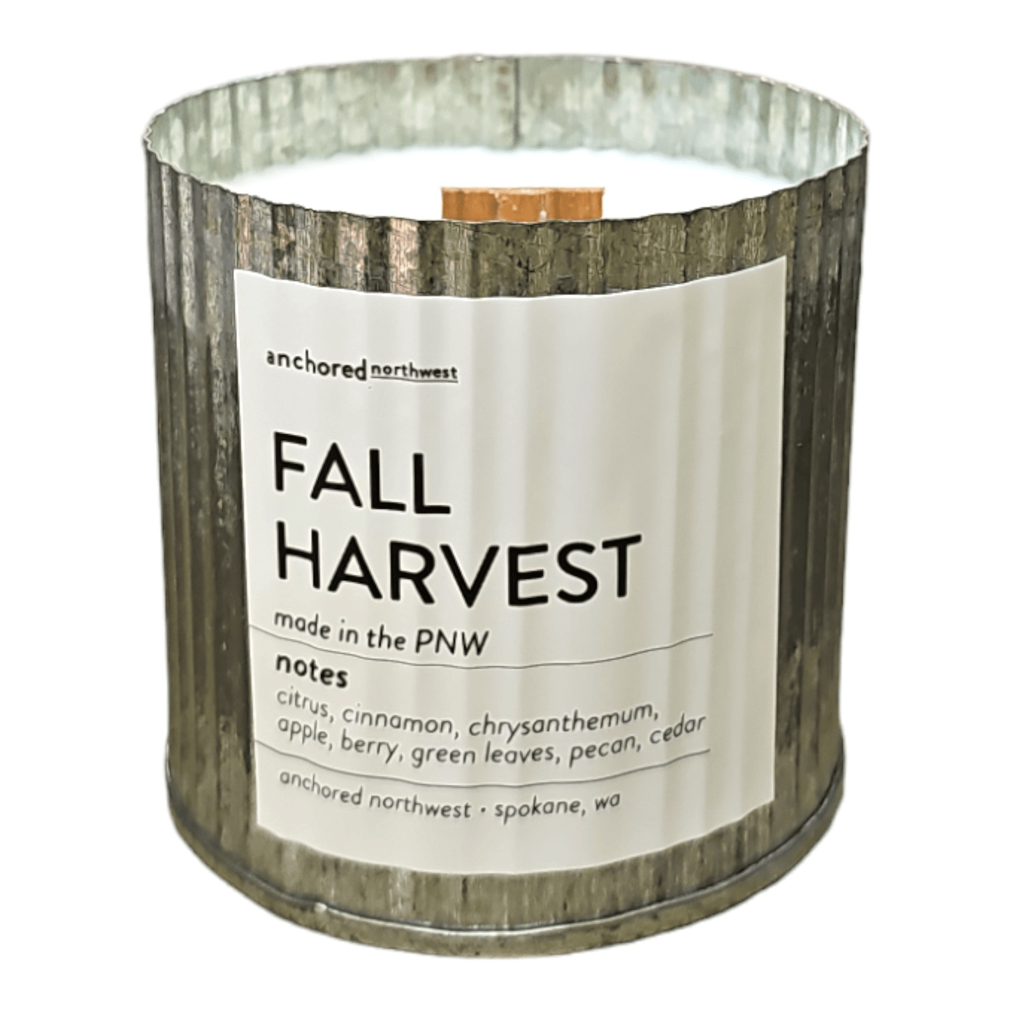Fall Harvest Rustic Vintage Farmhouse Wood Wick Candle: 10oz - T & R Underground Books
