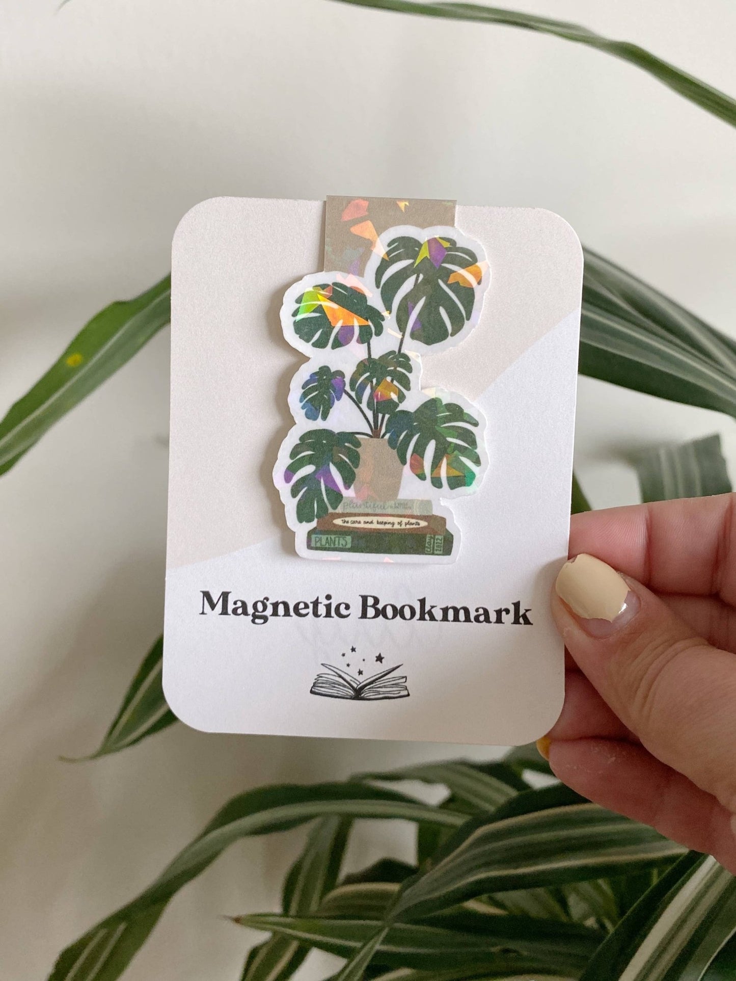 Monstera Plant Book Stack Magnetic Bookmark - 1 pc - T & R Underground Books