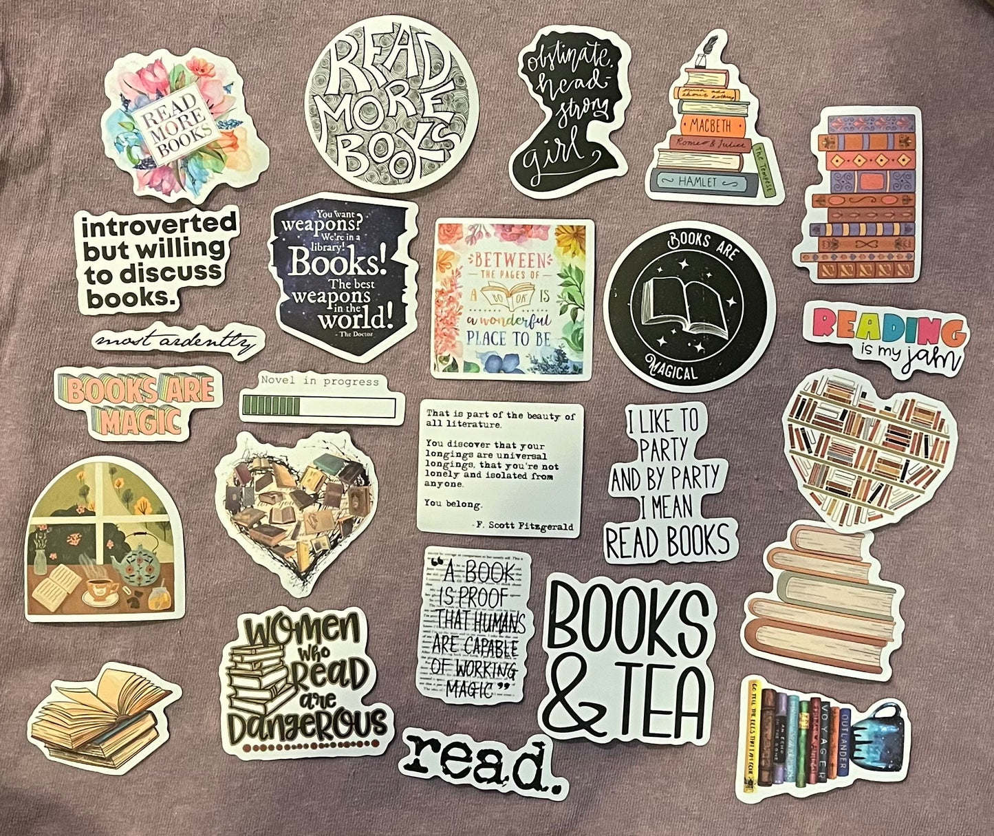 Stickers - Books are Magical - Cute Pack 25 pieces - T & R Underground Books