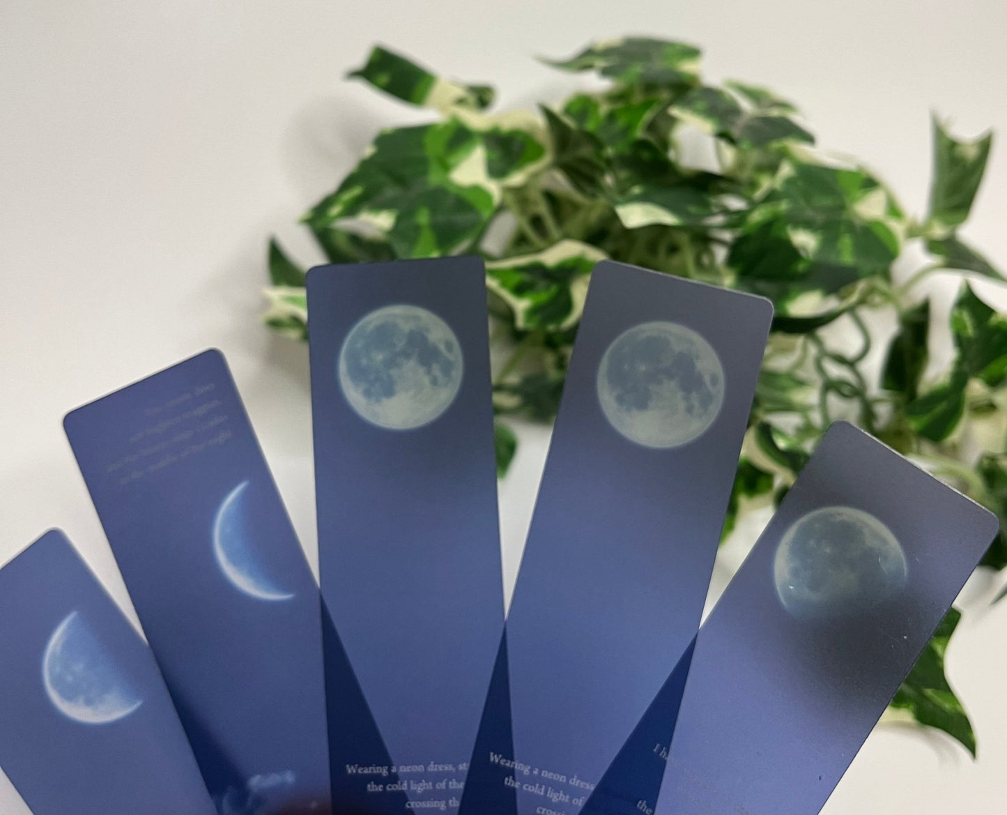 Lightweight Cosmic Roaming Moon PVC Bookmarks - 5 pieces - T & R Underground Books