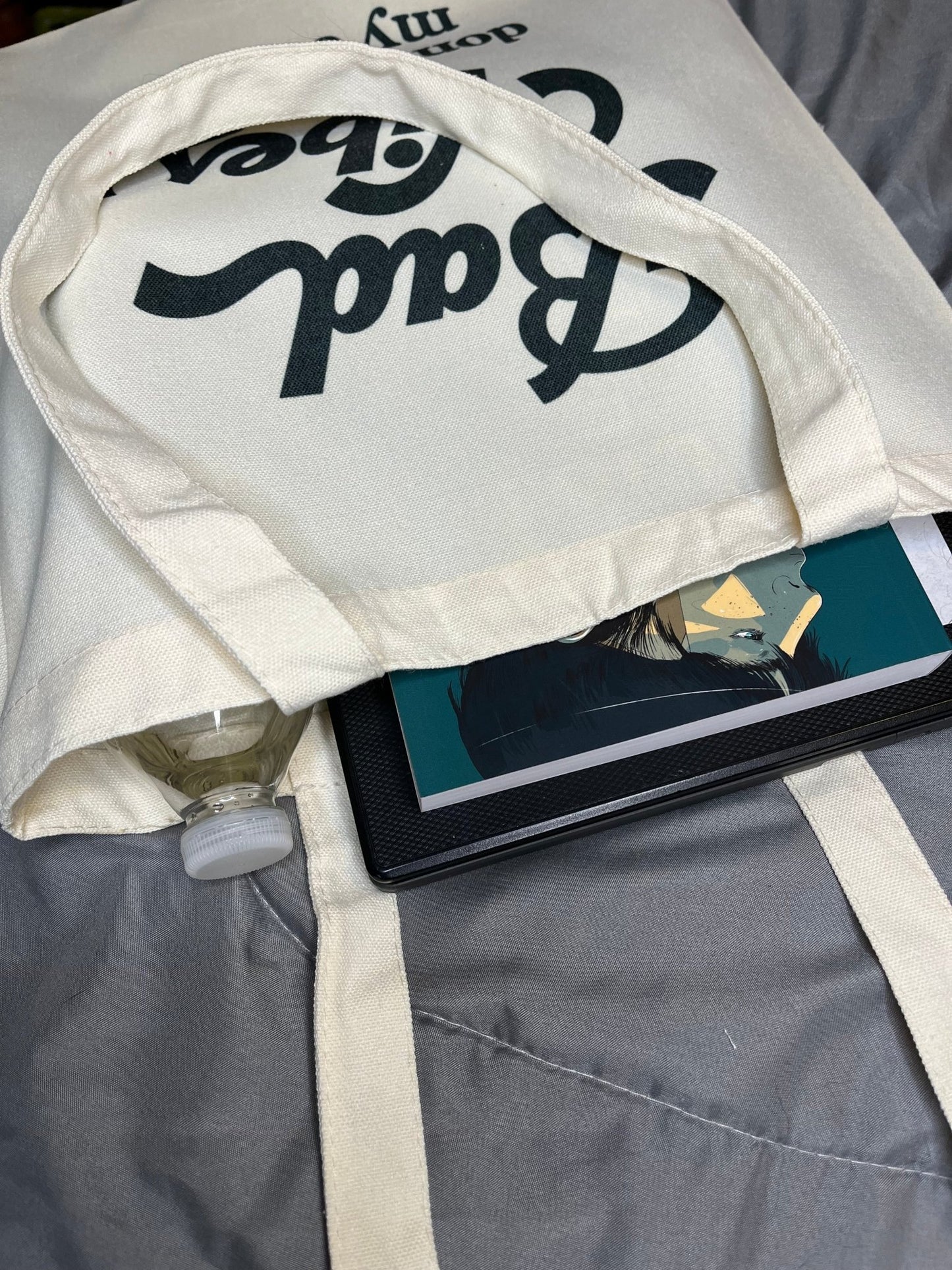 Reusable Canvas Bag - Bad Vibes Don't Go With My Outfit - Funny Sarcastic - T & R Underground Books
