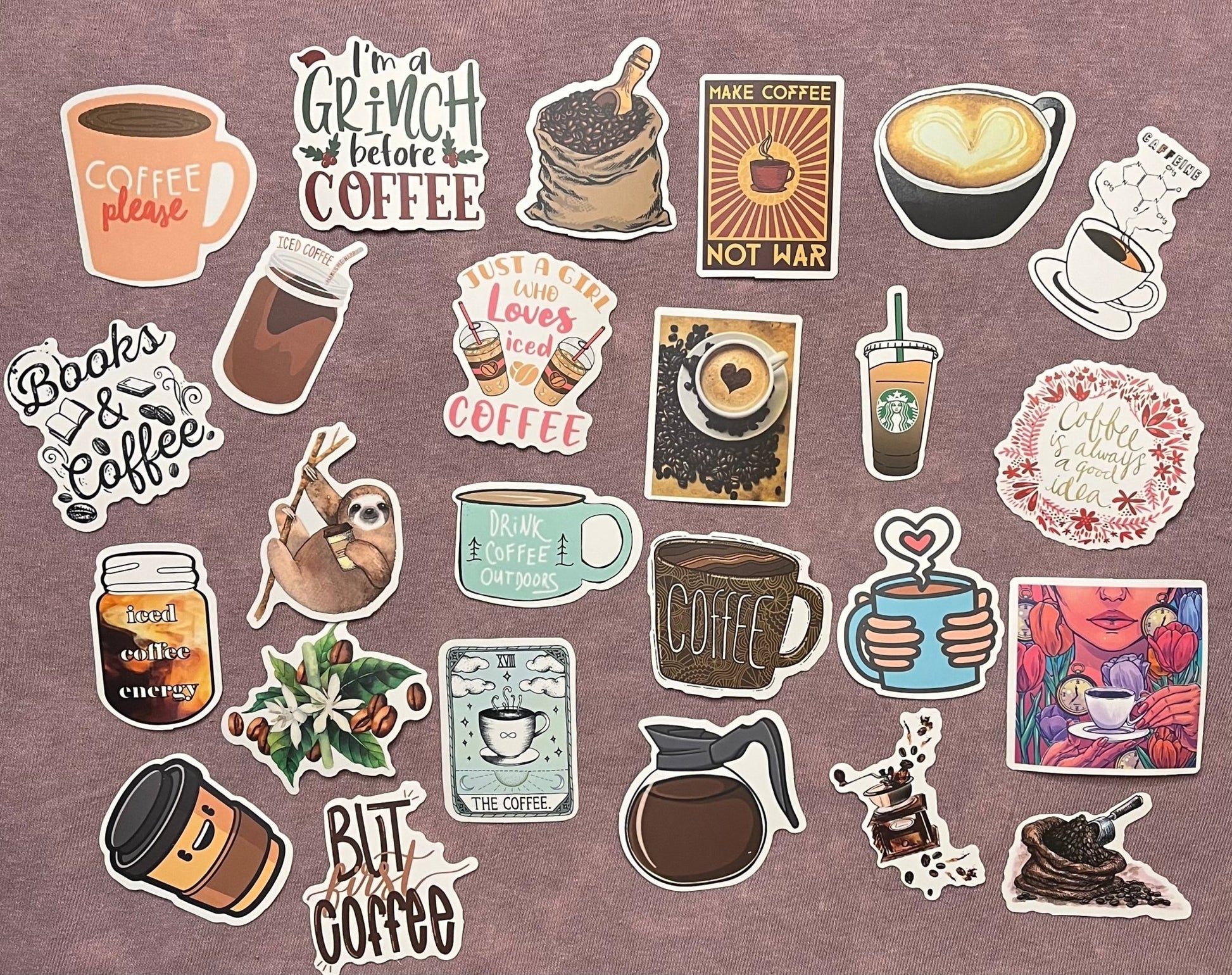 Love Coffee Stickers - 25 pieces - T & R Underground Books