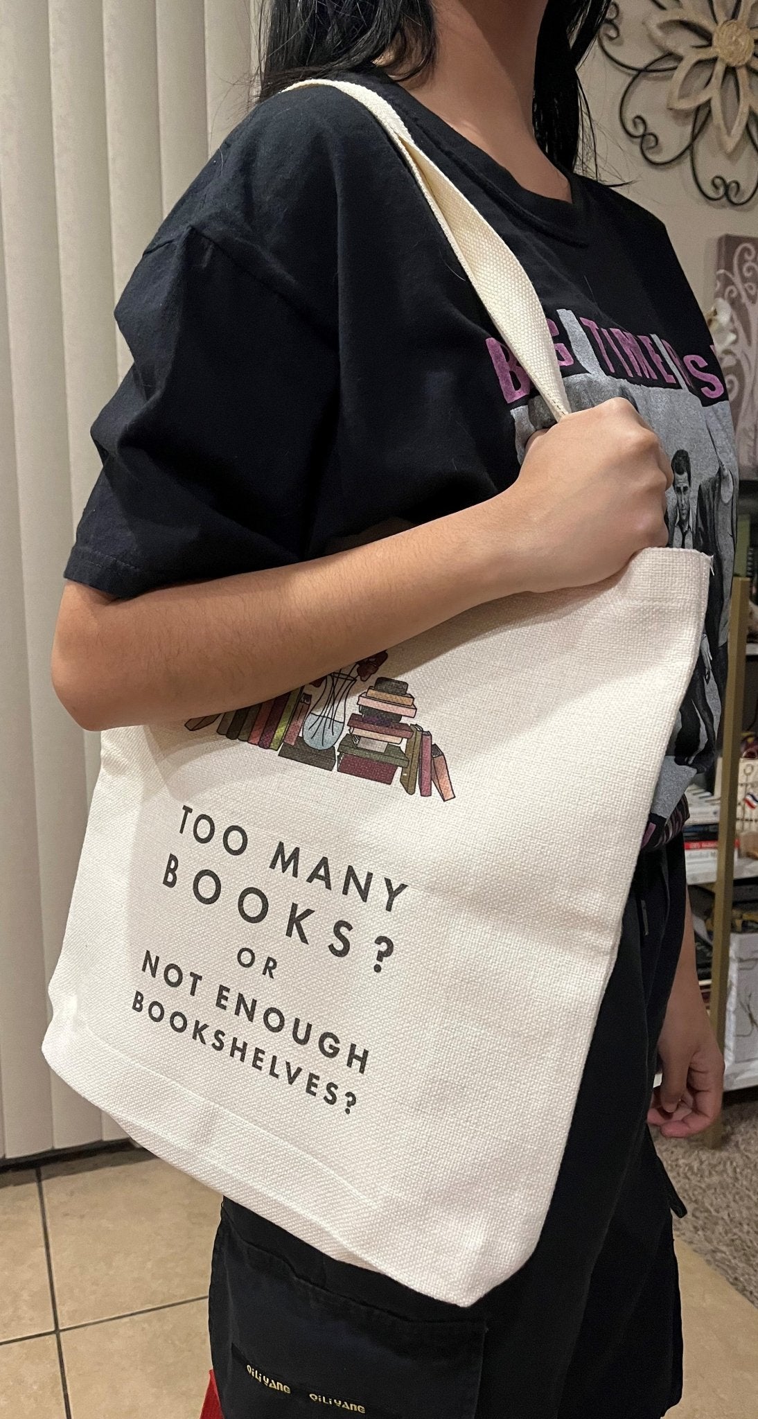 Relatable 'Too Many Books?' Tote Bag - T & R Underground Books